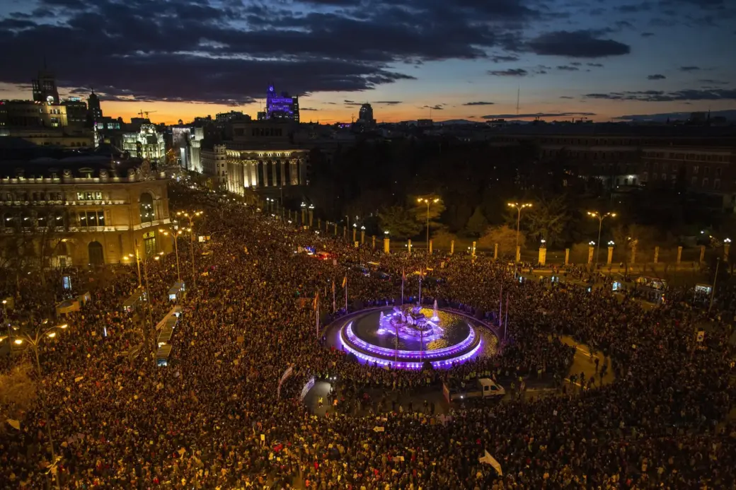 Foto del corteo per 8 Marzo a Madrid