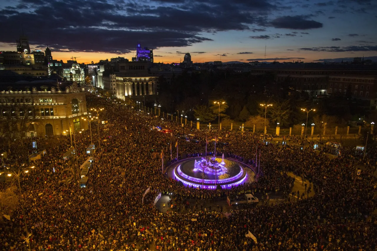 Foto del corteo per 8 Marzo a Madrid
